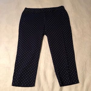 Navy polka dot Dockers Capri pants size 12